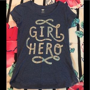 Blue Girls Girl Hero Old Navy Shirt